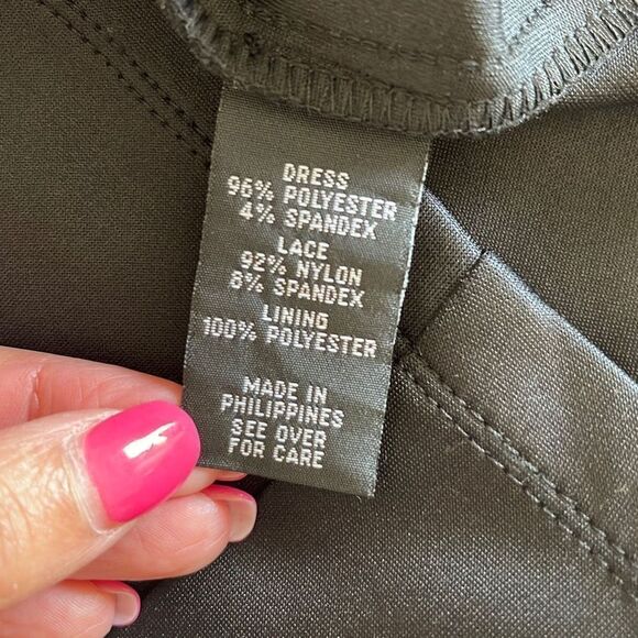 BCX Women's Bodycon Dress Mini Long Sleeve Lace Sequin Sheath Black Size‎ 1 - Picture 7 of 7